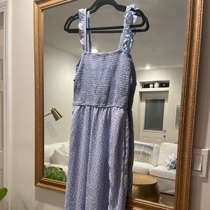 Abercrombie smocked floral midi dress